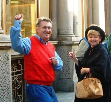 Cheering for victory on the Eastern City Treasure hunt.