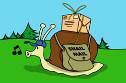Snail mail with letters