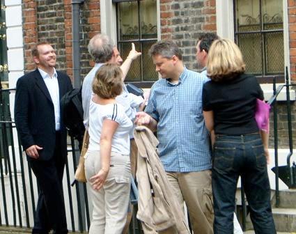 A team points to a clue in Westminster.