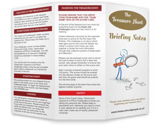 The briefing notes leaflet.